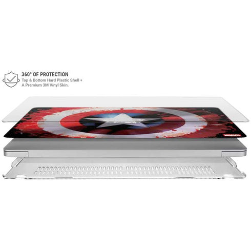 Marvel Captain America Star Shield MacBook Air 15in (2023-2025) Case plus Skin