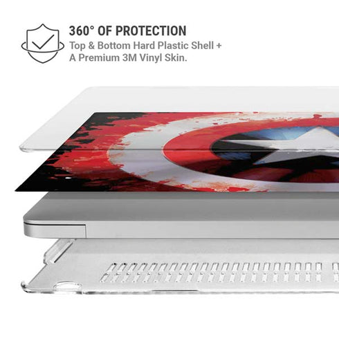 Marvel Captain America Star Shield MacBook Pro 14in (2021-24) Case plus Skin