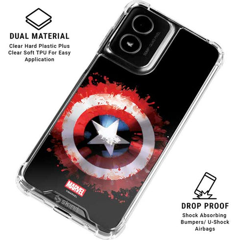 Marvel Captain America Star Shield Moto G Power 5G (2024) Clear Case