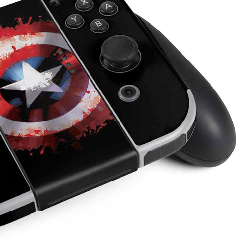 Marvel Captain America Star Shield Nintendo Switch OLED (2021) Skin