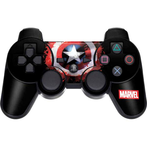 Marvel Captain America Star Shield PS3 Dual Shock wireless controller Skin
