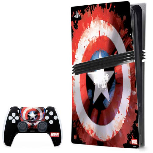 Marvel Captain America Star Shield PS5 Pro Bundle Skin