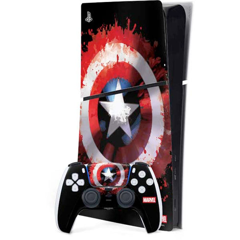 Marvel Captain America Star Shield PlayStation PS5 Skins