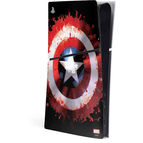 Marvel Captain America Star Shield PS5 Slim Digital Edition Console Skin