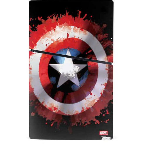 Marvel Captain America Star Shield PS5 Slim Digital Edition Console Skin