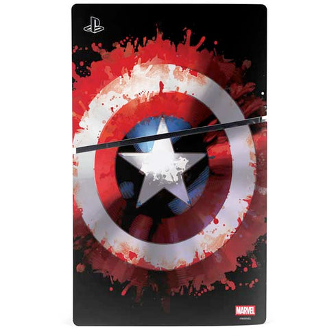 Marvel Captain America Star Shield PS5 Slim Disk Bundle Skin