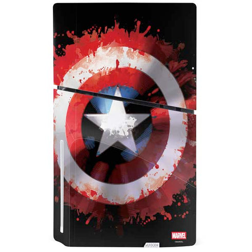 Marvel Captain America Star Shield PS5 Slim Disk Bundle Skin