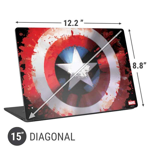 Marvel Captain America Star Shield Universal Laptop 15in (12.2 x 8.8in) Skin