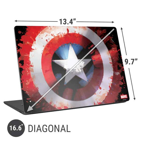 Marvel Captain America Star Shield Universal Laptop 16.6in (13.4 x 9.7in) Skin