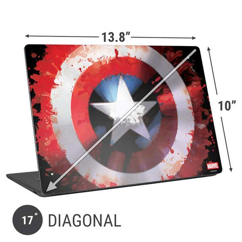 Marvel Captain America Star Shield Universal Laptop 17in (13.8 x 10in) Skin