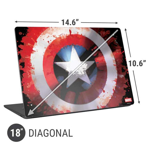 Marvel Captain America Star Shield Universal Laptop 18in (14.6 x 10.6in) Skin