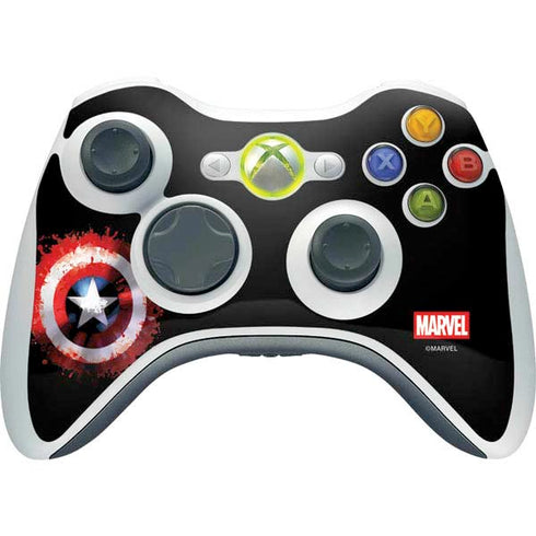 Marvel Captain America Star Shield Xbox 360 Wireless Controller Skin