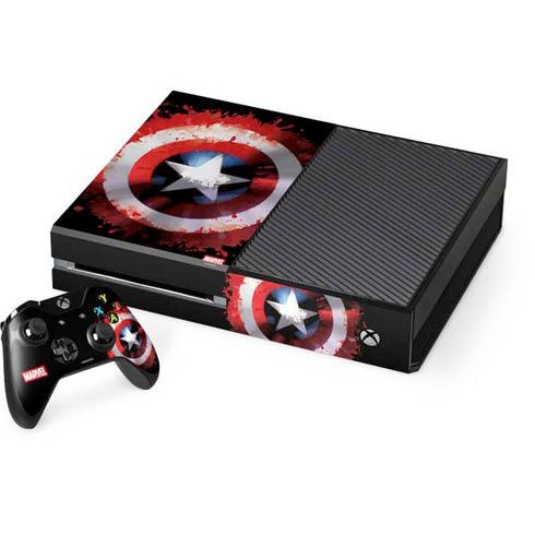 Marvel Captain America Star Shield Xbox One Console and Controller Bundle Skin