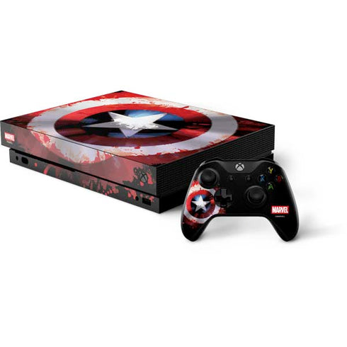 Marvel Captain America Star Shield Xbox One X Bundle Skin