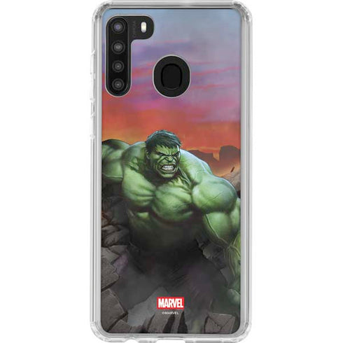 Marvel Enraged Hulk Galaxy A21 Clear Case