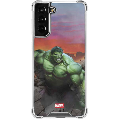Marvel Enraged Hulk Galaxy S21 FE Clear Case
