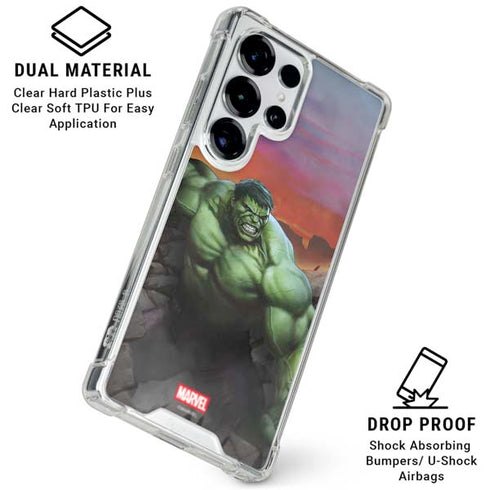 Marvel Enraged Hulk Galaxy S25 Ultra Clear Case