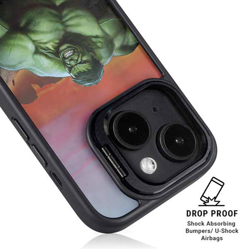 Marvel Enraged Hulk iPhone 15 Kickstand Case