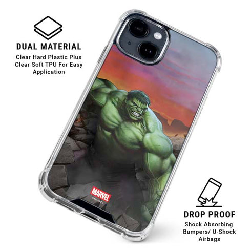 Marvel Enraged Hulk iPhone 15 Plus Clear Case