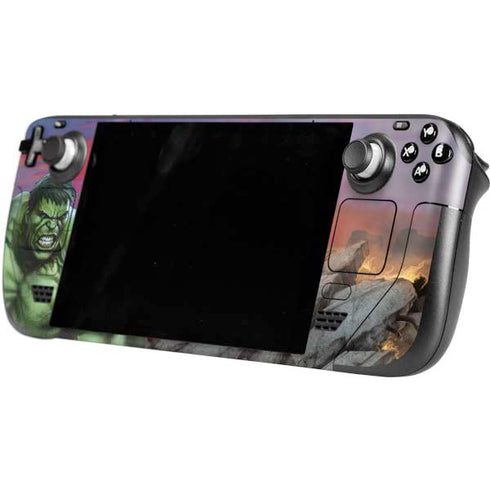 Marvel Enraged Hulk Steam Deck Handheld Gaming Computer OLED Skin