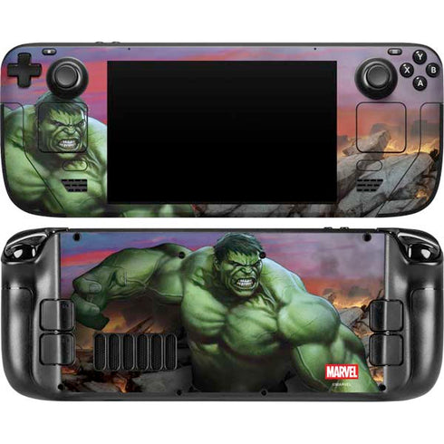 Marvel Enraged Hulk Steam Deck Handheld Gaming Computer Skin