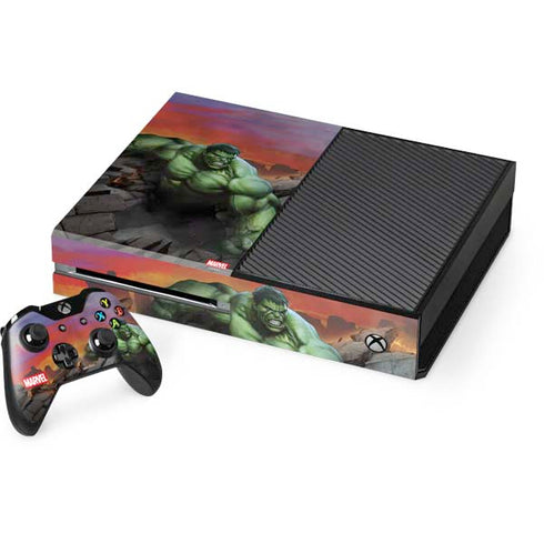Marvel Enraged Hulk Xbox One Console and Controller Bundle Skin