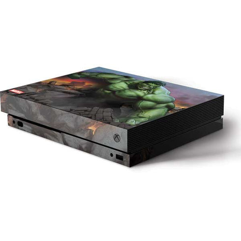 Marvel Enraged Hulk Xbox One X Console Skin