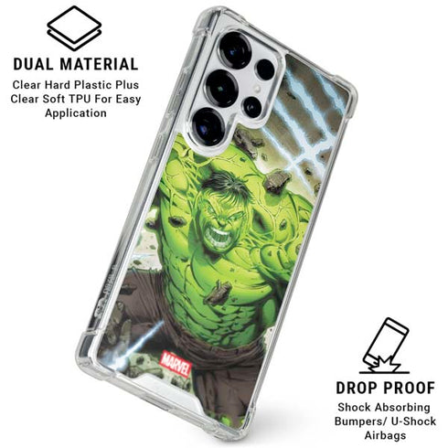 Marvel Hulk Green Goliath Galaxy S25 Ultra Clear Case