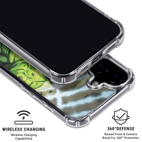 Marvel Hulk Green Goliath iPhone 16 Plus Clear Case
