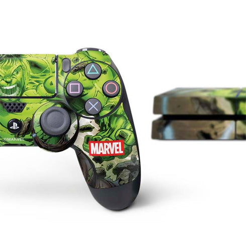 Marvel Hulk Green Goliath PS4 Console and Controller Bundle Skin