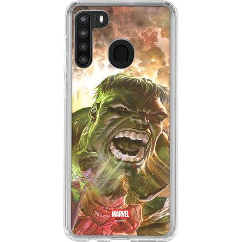 Marvel Hulk Savage Hulk Galaxy A21 Clear Case