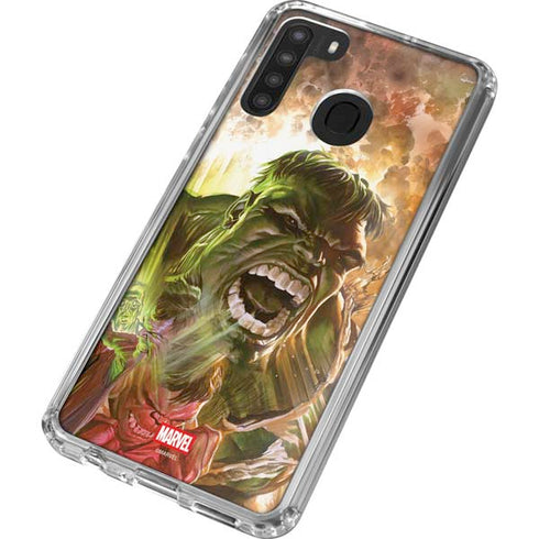 Marvel Hulk Savage Hulk Galaxy A21 Clear Case