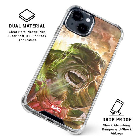 Marvel Hulk Savage Hulk iPhone 15 Plus Clear Case