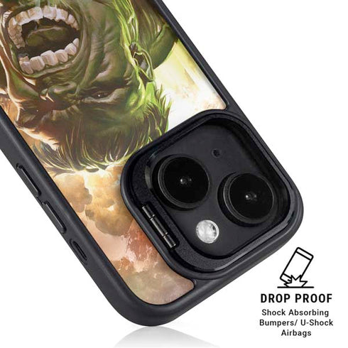 Marvel Hulk Savage Hulk iPhone 15 Plus Kickstand Case