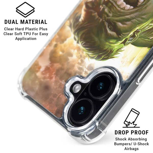 Marvel Hulk Savage Hulk iPhone 16 Plus Clear Case