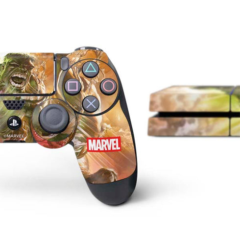 Marvel Hulk Savage Hulk PS4 Console and Controller Bundle Skin