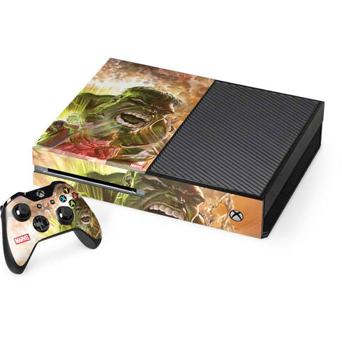 Marvel Hulk Savage Hulk Xbox One Console and Controller Bundle Skin