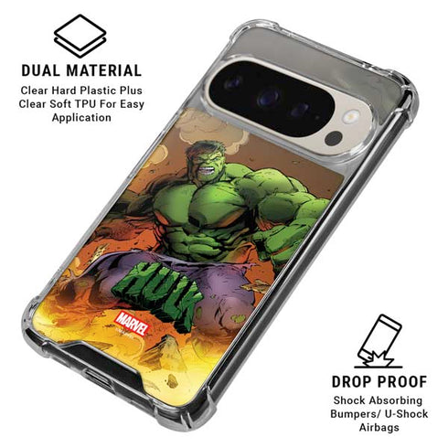 Marvel Hulk Smash Google Pixel 9 Pro XL Clear Case