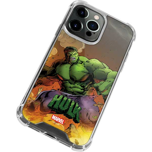 Marvel Hulk Smash iPhone 14 Pro Clear Case