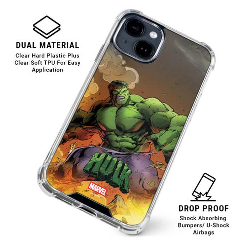 Marvel Hulk Smash iPhone 15 Plus Clear Case