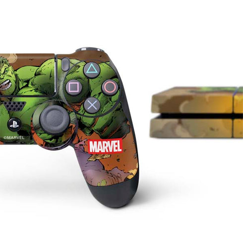Marvel Hulk Smash PS4 Console and Controller Bundle Skin