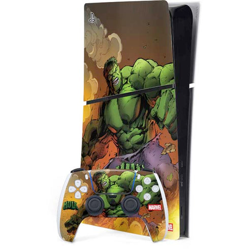 Marvel Hulk Smash PS5 Slim Digital Edition Bundle Skin