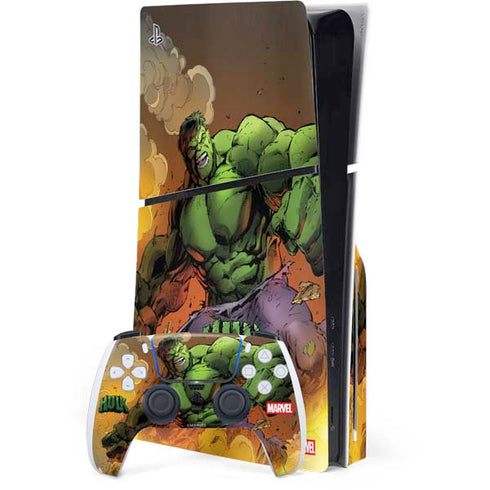 Marvel Hulk Smash PS5 Slim Disk Bundle Skin