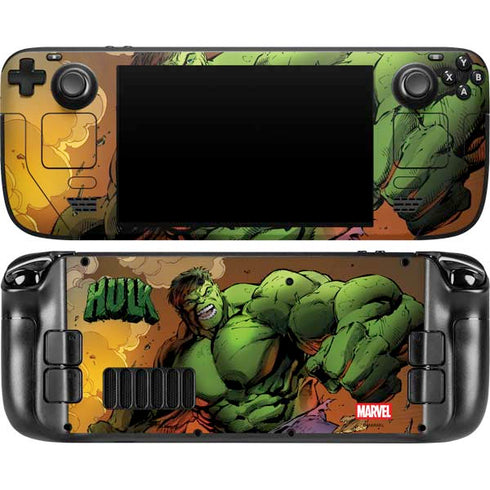 Marvel Hulk Smash Steam Deck Handheld Gaming Computer OLED Skin
