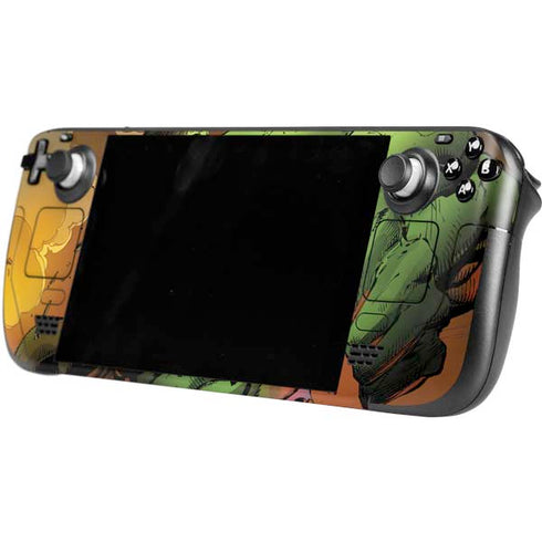 Marvel Hulk Smash Steam Deck Handheld Gaming Computer OLED Skin