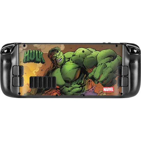 Marvel Hulk Smash Steam Deck Handheld Gaming Computer OLED Skin