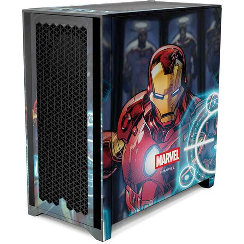 Marvel Iron Man New Armor Corsair 4000D Tempered Glass Mid-Tower ATX Case Skin