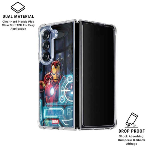Marvel Iron Man New Armor Galaxy Z Fold6 Clear Case
