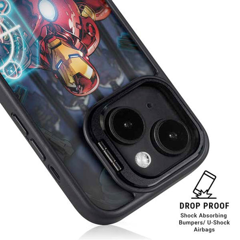 Marvel Iron Man New Armor iPhone 15 Plus Kickstand Case