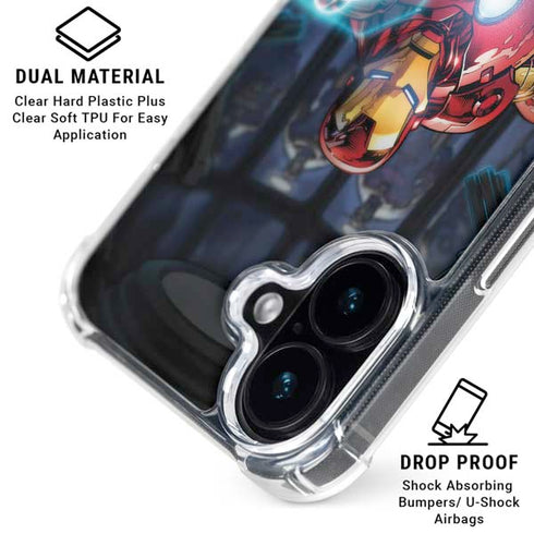 Marvel Iron Man New Armor iPhone 16 Clear Case